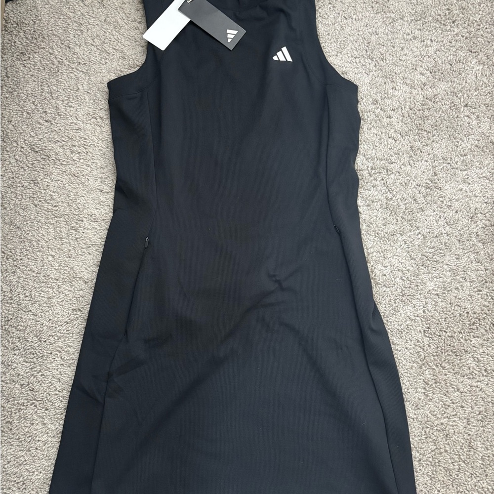 adidas Black Sleeveless Sport Dress with Logo